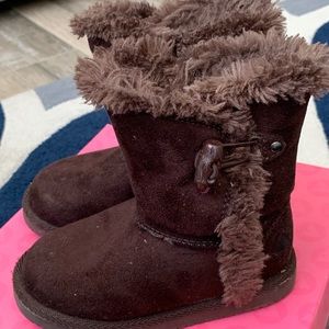 Chocolate brown toddler boots